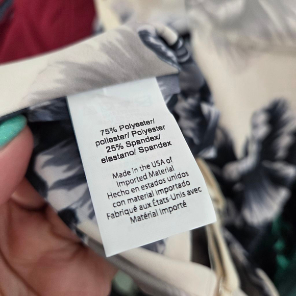 Beyond Yoga olympus floral sports bra ivory navy gray women's size small S - Picture 5 of 5